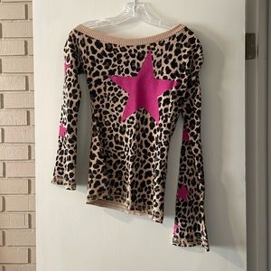 Chaser one shoulder bell sleeve top